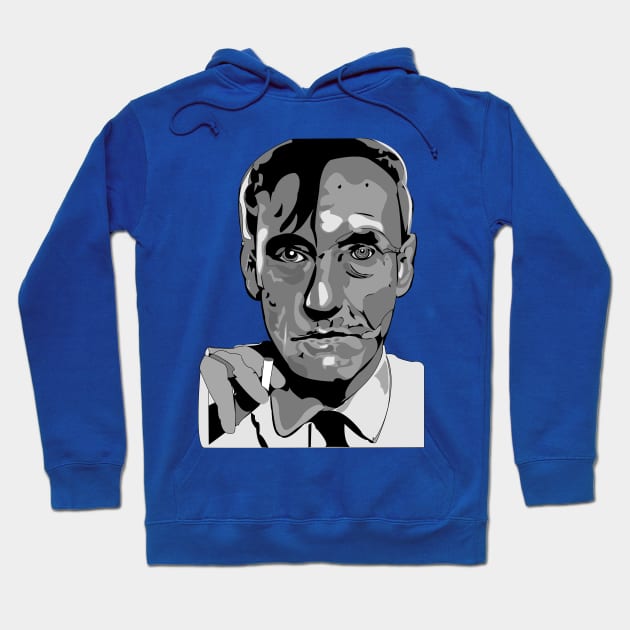 William S. Burroughs Portrait Hoodie by E-W-D